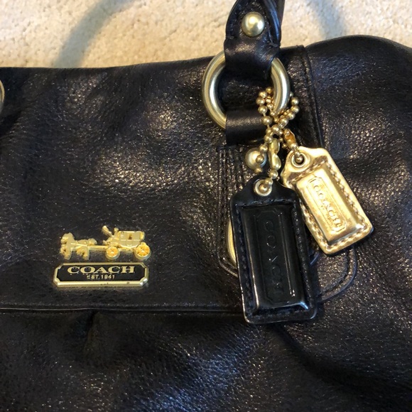 Coach Madison Sabrina Leather Bag - Black - Picture 2 of 8